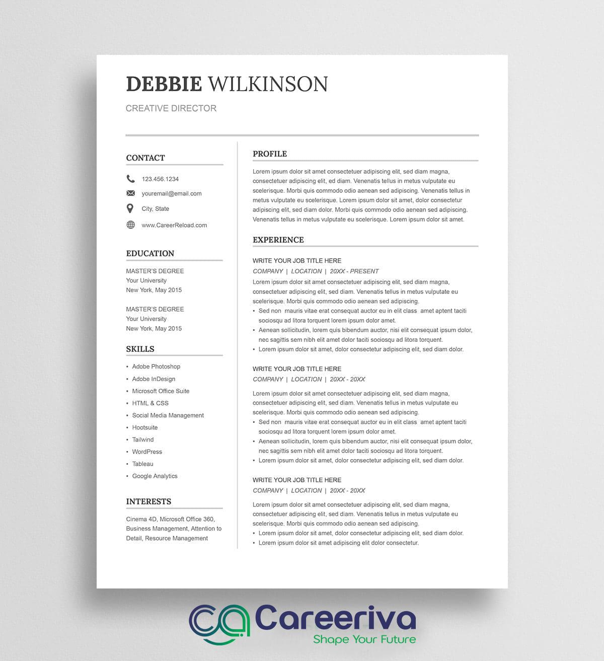Professional Resume Template 12